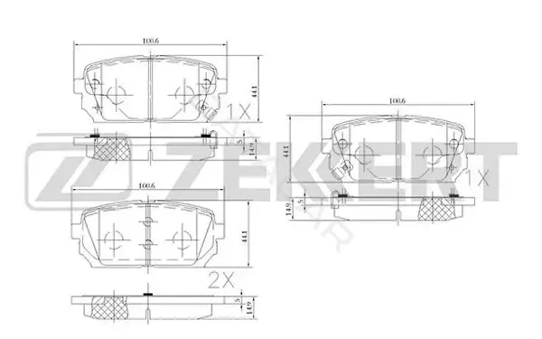 Тормозные колодки ZEKKERT BS-2443