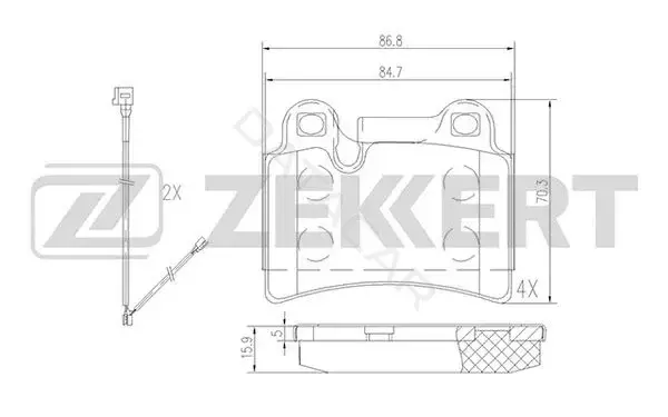 Тормозные колодки ZEKKERT BS-2451