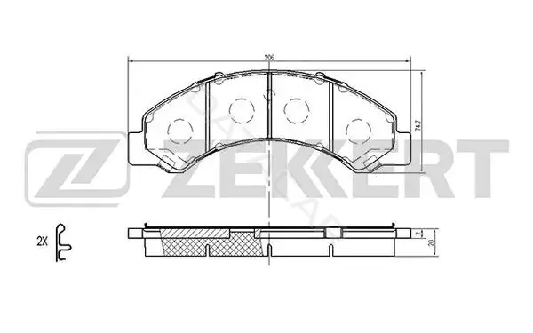 Тормозные колодки ZEKKERT BS-2454