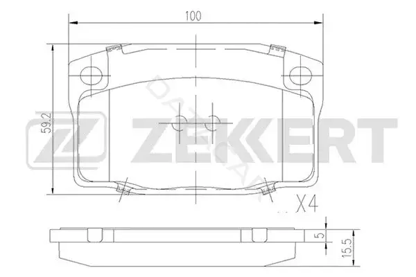 Тормозные колодки ZEKKERT BS-2460