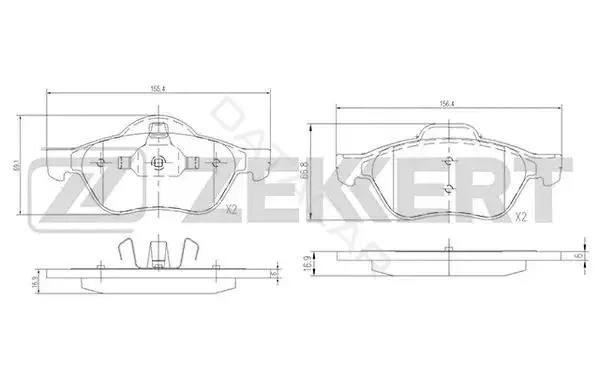Тормозные колодки ZEKKERT BS-2488
