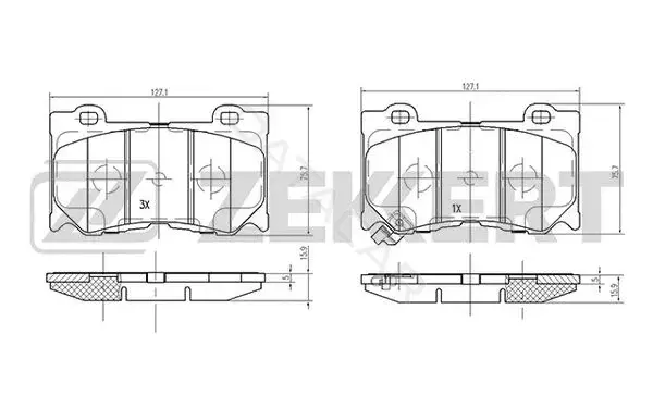 Тормозные колодки ZEKKERT BS-2517
