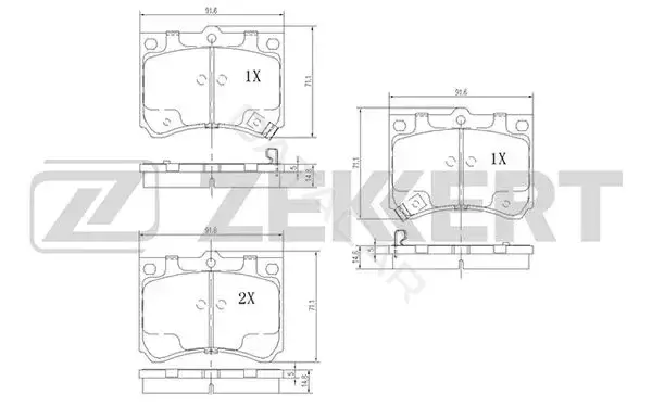 Тормозные колодки ZEKKERT BS-2519