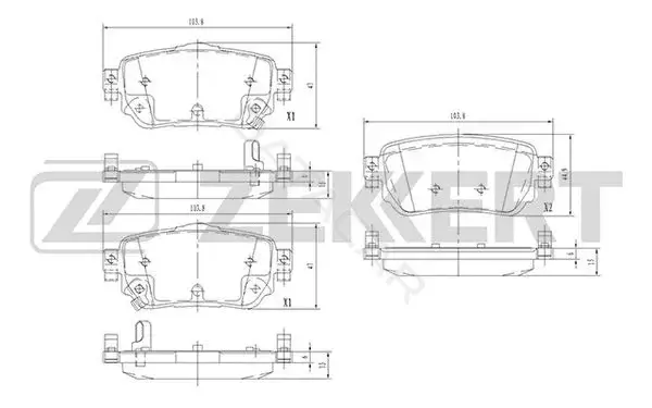 Тормозные колодки ZEKKERT BS-2524