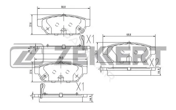 Тормозные колодки ZEKKERT BS-2535