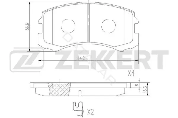 Тормозные колодки ZEKKERT BS-2538