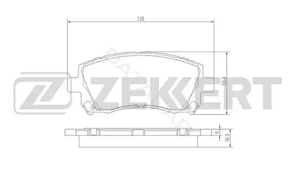 Тормозные колодки ZEKKERT BS-2580
