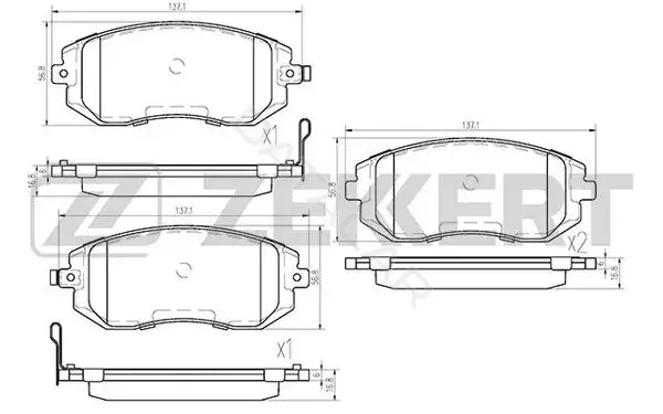 Тормозные колодки ZEKKERT BS-2585