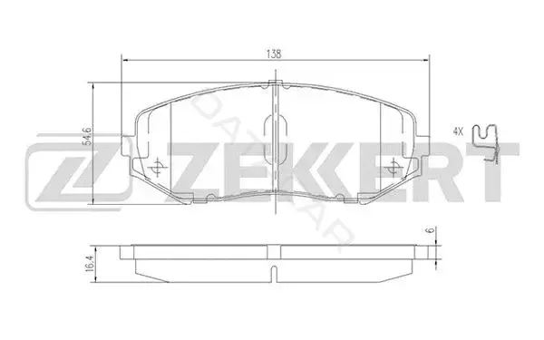Тормозные колодки ZEKKERT BS-2620