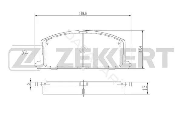 Тормозные колодки ZEKKERT BS-2624