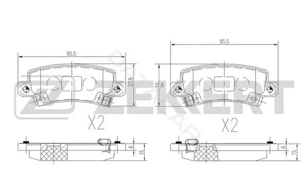 Тормозные колодки ZEKKERT BS-2703