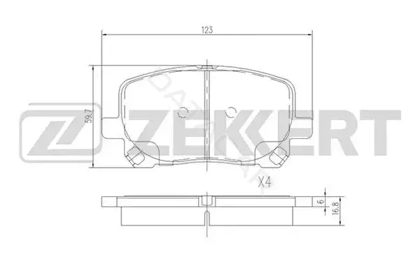 Тормозные колодки ZEKKERT BS-2704