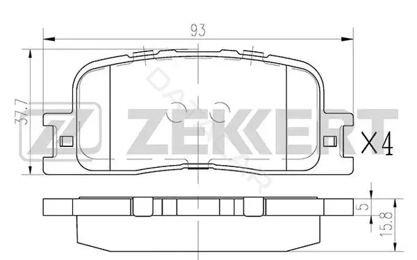 Тормозные колодки ZEKKERT BS-2705