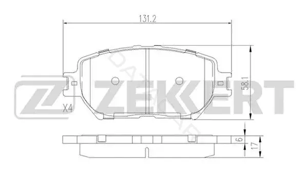 Тормозные колодки ZEKKERT BS-2706
