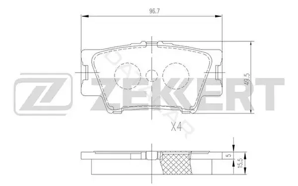 Тормозные колодки ZEKKERT BS-2715