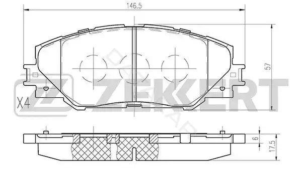 Тормозные колодки ZEKKERT BS-2716