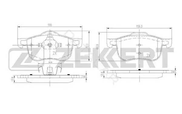 Тормозные колодки ZEKKERT BS-2760