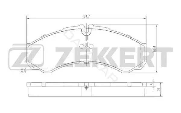 Тормозные колодки ZEKKERT BS-2801
