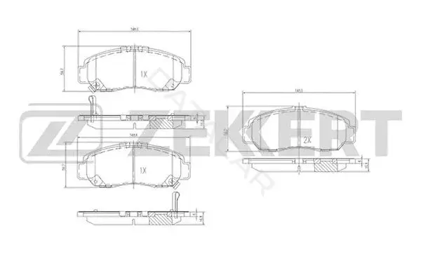 Тормозные колодки ZEKKERT BS-2807