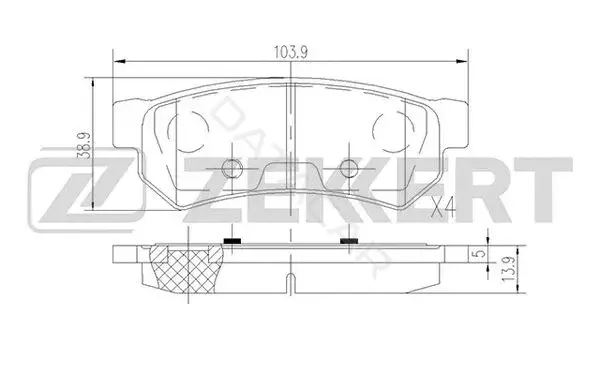 Тормозные колодки ZEKKERT BS-2813