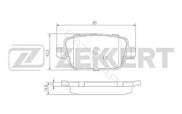Тормозные колодки ZEKKERT BS-2821