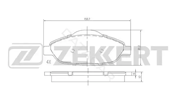 Тормозные колодки ZEKKERT BS-2825