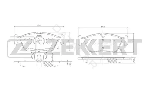 Тормозные колодки ZEKKERT BS-2828