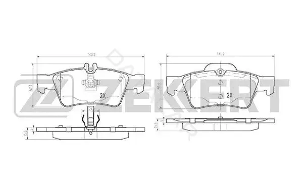 Тормозные колодки ZEKKERT BS-2832