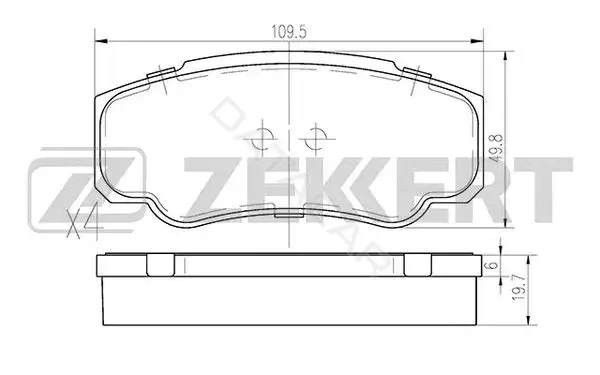 Тормозные колодки ZEKKERT BS-2843