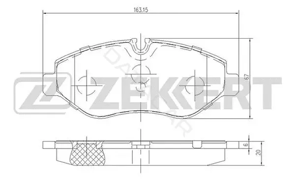 Тормозные колодки ZEKKERT BS-2844