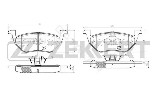 Тормозные колодки ZEKKERT BS-2848