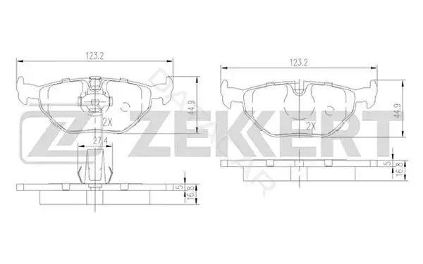 Тормозные колодки ZEKKERT BS-2850