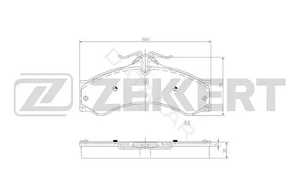 Тормозные колодки ZEKKERT BS-2851