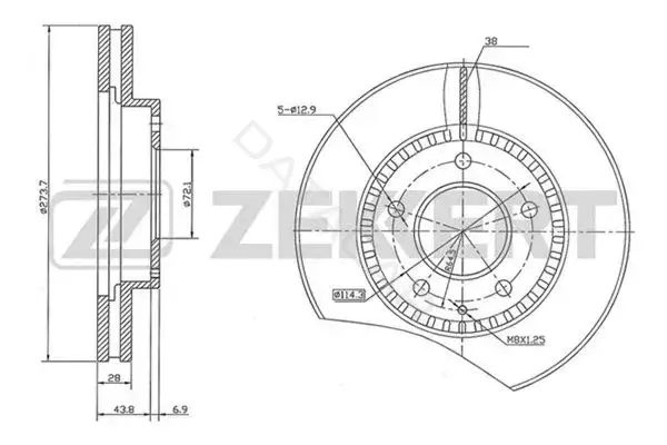 Тормозные диски ZEKKERT BS-5218