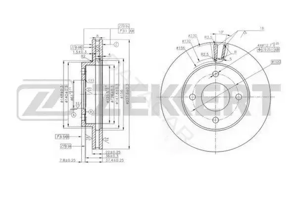 Тормозные диски ZEKKERT BS-5545