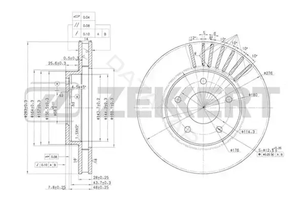 Тормозные диски ZEKKERT BS-5628