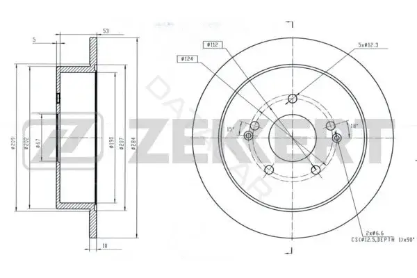 Тормозные диски ZEKKERT BS-5668