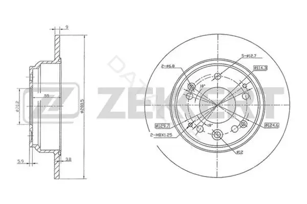 Тормозные диски ZEKKERT BS-5709