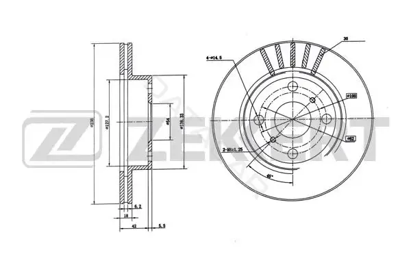 Тормозные диски ZEKKERT BS-5723
