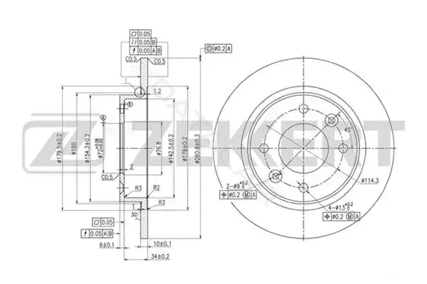 Тормозные диски ZEKKERT BS-5741