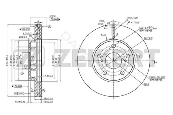 Тормозные диски ZEKKERT BS-5750