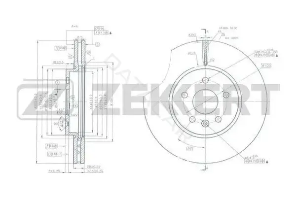 Тормозные диски ZEKKERT BS-5836