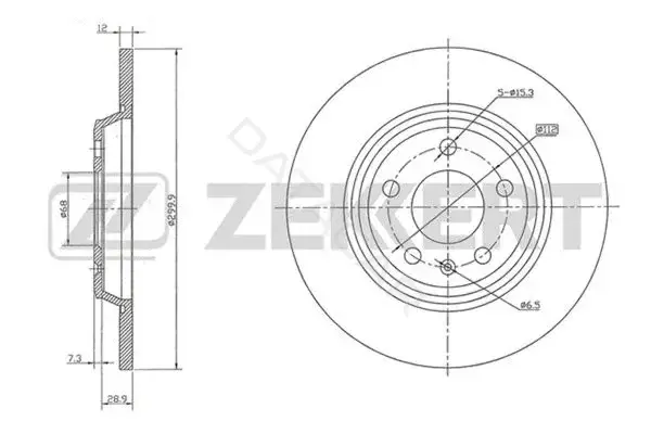 Тормозные диски ZEKKERT BS-5842