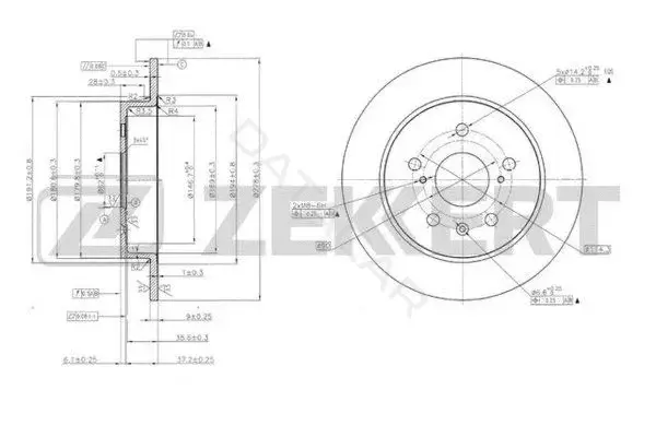 Тормозные диски ZEKKERT BS-5854