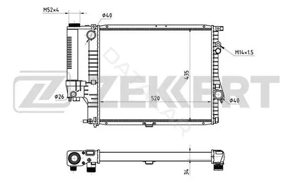 Радиатор охлаждения ZEKKERT MK-1003