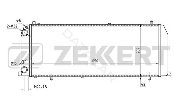 Радиатор охлаждения ZEKKERT MK-1020