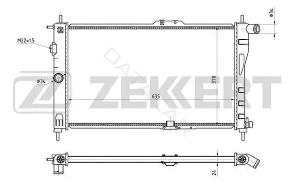 Радиатор охлаждения ZEKKERT MK-1061