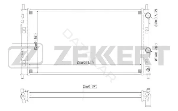 Радиатор охлаждения ZEKKERT MK-1158