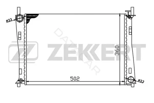 Радиатор охлаждения ZEKKERT MK-1162