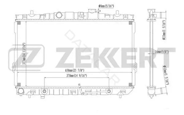 Радиатор охлаждения ZEKKERT MK-1165